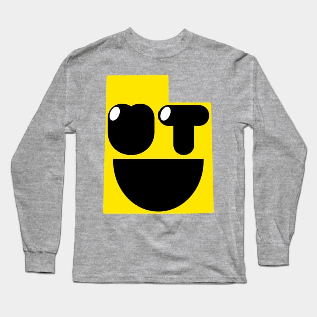 Utah States of Happynes- Utah Smiling Face Long Sleeve T-Shirt by pelagio